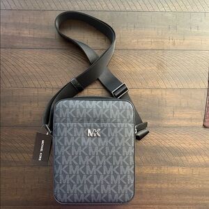 Michael Kors Gray Monogram Messenger Bag